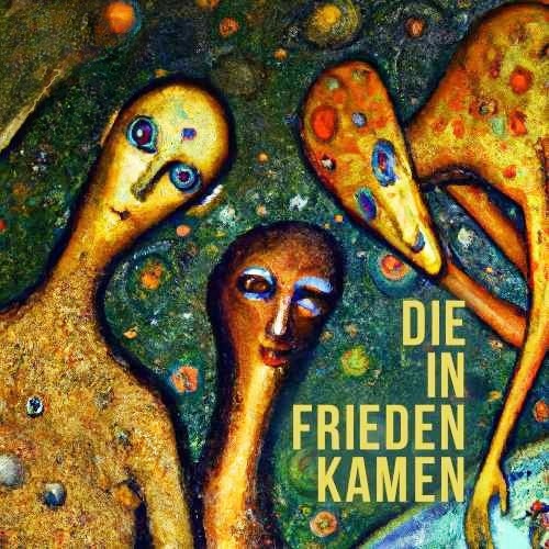 Cover: Die in Frieden kamen, zeigt erstaunt schauende freundliche Aliens